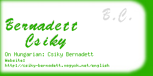 bernadett csiky business card